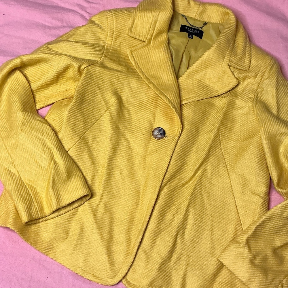 Talbots Vibrant Yellow Blazer - Picture 4 of 11